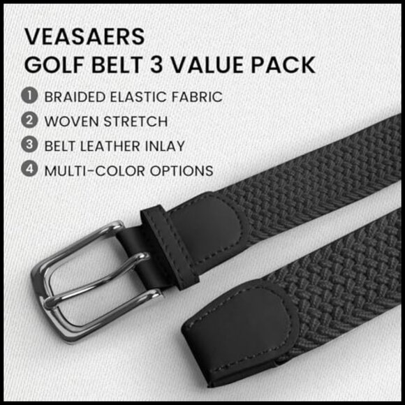 Braided Elastic Fabric Stretch Canvas Woven Belt for Sports Hiking main image 6